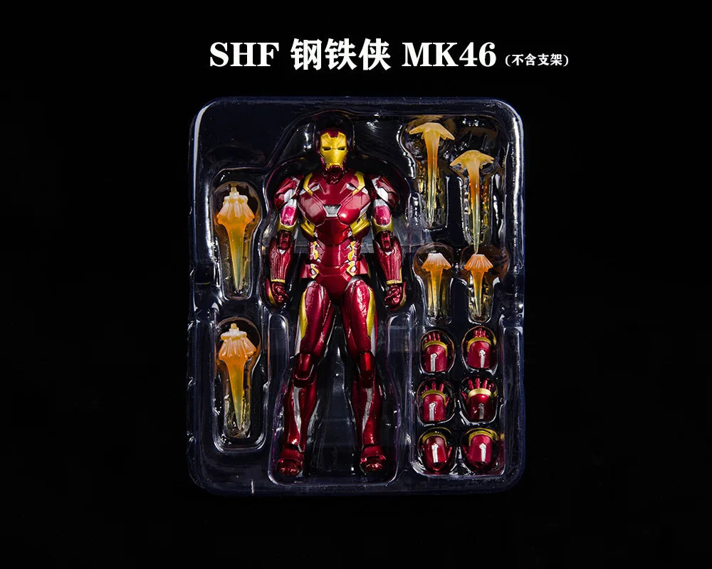 Marvels аниме фигурка с коробкой СВЧ Железный человек MK50 нано оружие со знаком Железного человека 50 Тони Старк СВЧ Мститель конец игры Бесконечность войны