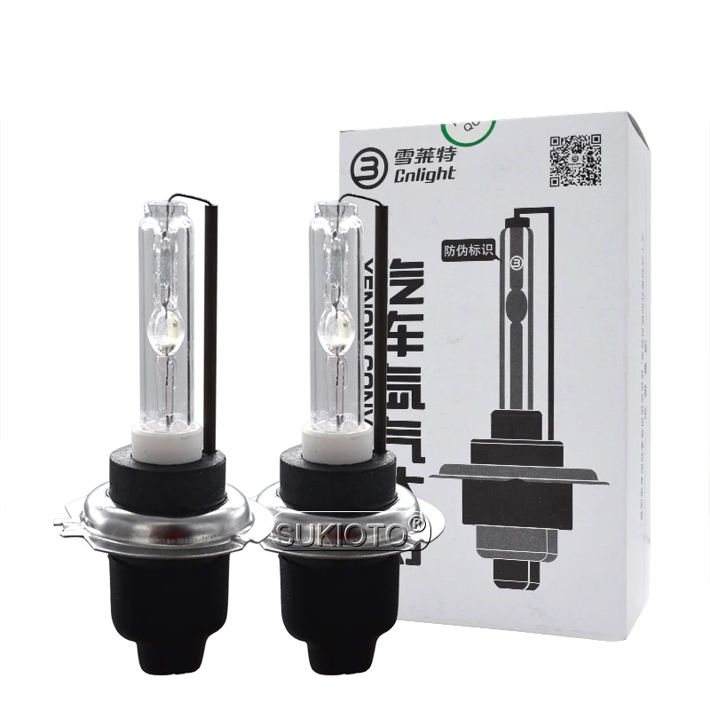 SUKIOTO Original 35W Xenon Bulb Cnlight H1 5000K H7 H11 6000K HB3 9005 HB4 D2H 4300K HID Car Headlight Replacement Bulb Lamps (111)