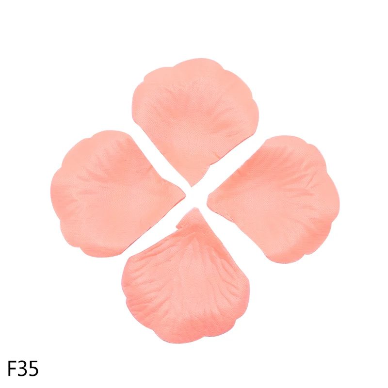 F35 500/1000pcs 5*4.5CM Romantic Artificial Flowers Colored Silk Rose Petal Fake Rose Flower For Wedding Marriage Room Decor Supplie - Цвет: F35