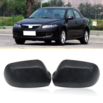 

CAPQX For Mazda 6 2003-2012 Genuine Carbon Fiber Car Rearview Mirror Trim Cover Side Rear View Decoration Shell