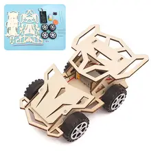 Kit de maquette de voiture de course, bricolage, Science et technologie, jouets éducatifs en bois pour enfants, artisanat
