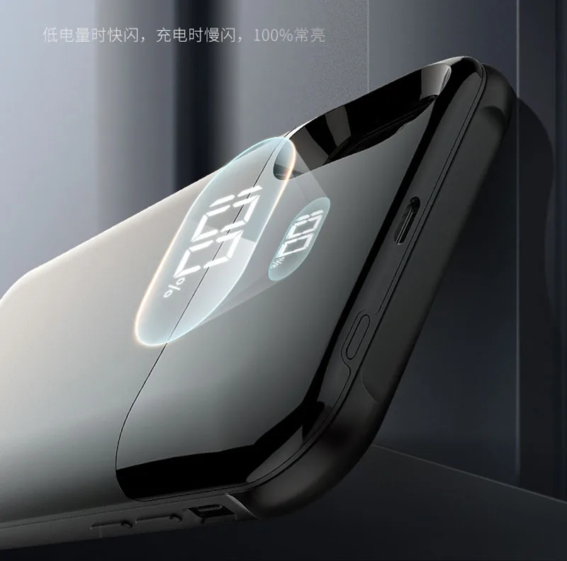 Чехол для зарядного устройства для мобильного телефона, чехол для Iphone X XS XR XS Max, чехол для телефона с цифровым дисплеем, чехол для беспроводной зарядки