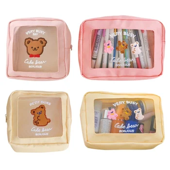 

Fashion Cute Lovely Make Up Cosmetic Bag Bear Makeup Bag-Rectangular Home Storage Organizer For Girl Women Cosmetic Bag