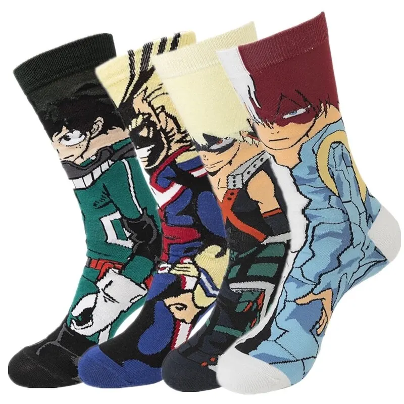 Anime My Hero Academia Cosplay Character Crew Socks for Men and Women cotton adult anime socks,anime stockings
