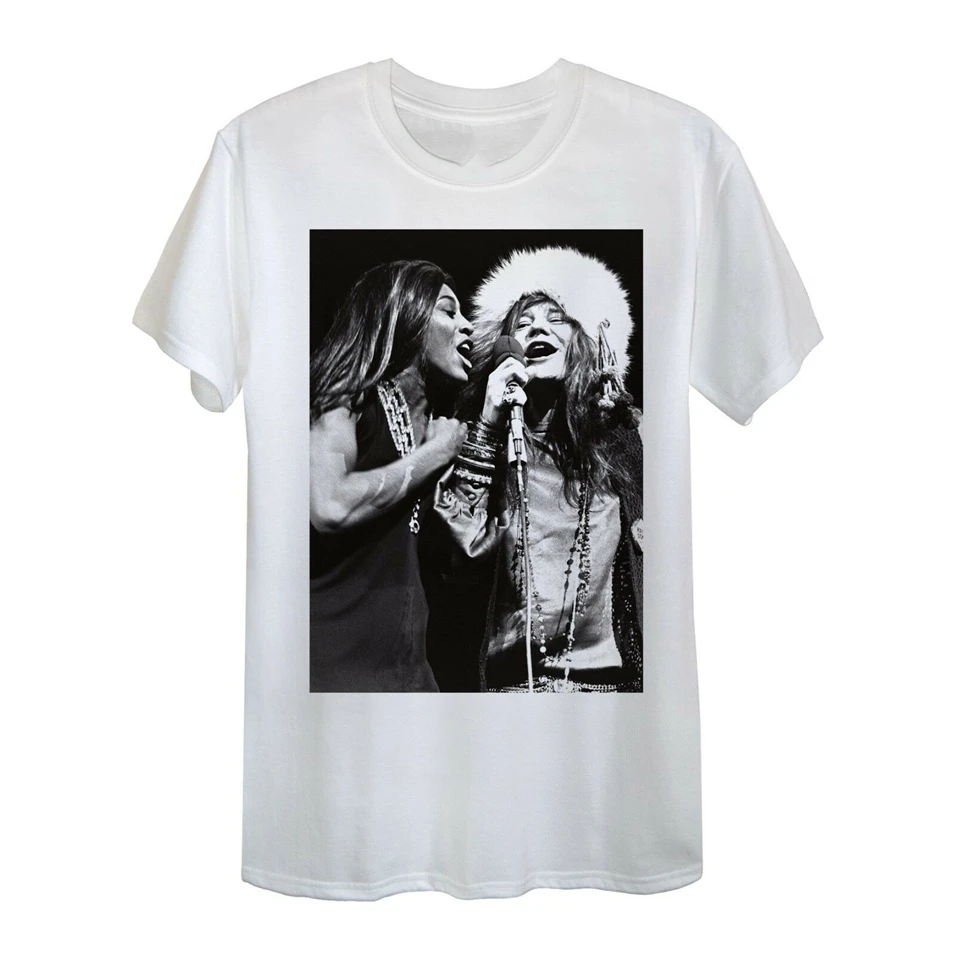 

Janis Joplin Tina Turner T Shirt 1969 Hippie Rock Woodstock Women Unisex 70 Gift Oversized Tee Shirt