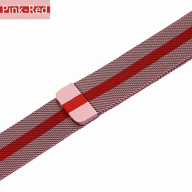 pink red Ремешок для apple watch Миланская петля ремешок для apple watch 4 apple watch ремешок apple watch 3 ремешки для apple watch 4 3 iwatch band 42mm 38mm 44mm 40mm умный ремешок для часов accessories 42 mm 44 mm series 4 3 - Цвет ремешка: pink red