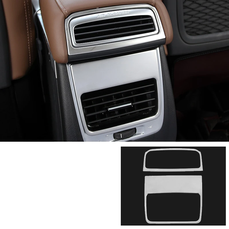 rear air vent frame Lsrtw2017 Металлическая Автомобильная декоративная рамка для Geely Boyue Atlas накладки для интерьера аксессуары - Название цвета: rear air vent frame