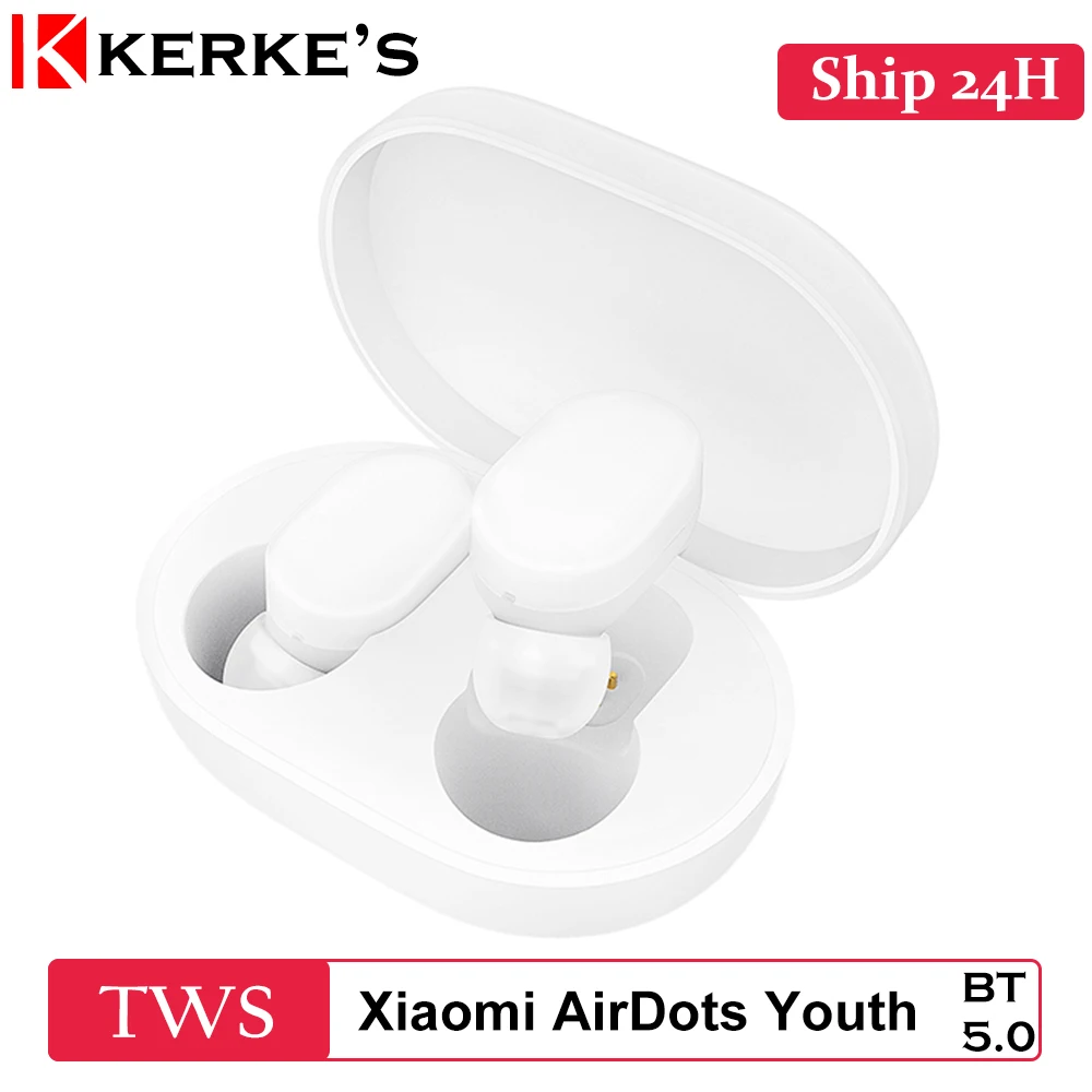 Xiao mi AirDots Молодежная версия TWS Bluetooth 5,0 гарнитура беспроводные стерео mi ni наушники-вкладыши с mi c наушниками