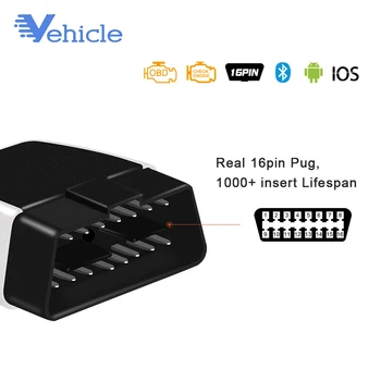 

For Android OBD2 ELM327 v1.5 PIC18F25K80 chip Bluetooth 4.0 Car Diagnostic Tool Mini elm327 OBD Scanner Fault Code Reader