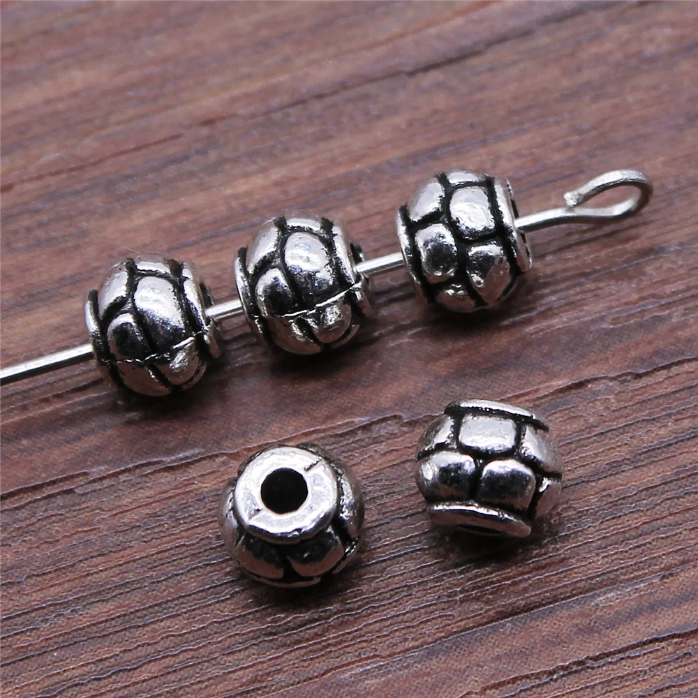 WYSIWYG 20pcs 5x6mm Spacer Beads For Jewelry Making Antique Silver