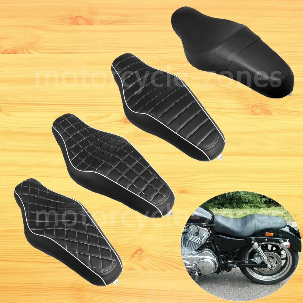 Новое седло для мотоцикла переднее сиденье водителя заднего пассажира два сиденья Подушка Аксессуары для мотоцикла Harley Sportster 48