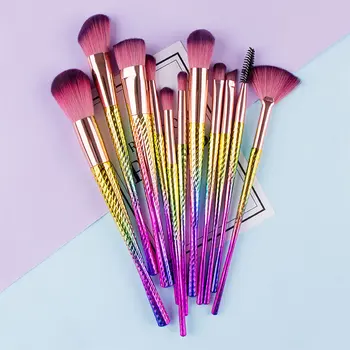 

Luxury 11PCS Gradient Color Handle Makeup Brushes Set Foundation Blusher Eye shadow Brush Cosmetics Tools Make Up Brush