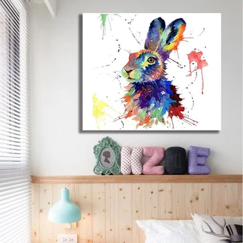 

paint by number art painting by numbers Abstract animal color cat dog rabbit living room bedroom decorative painting