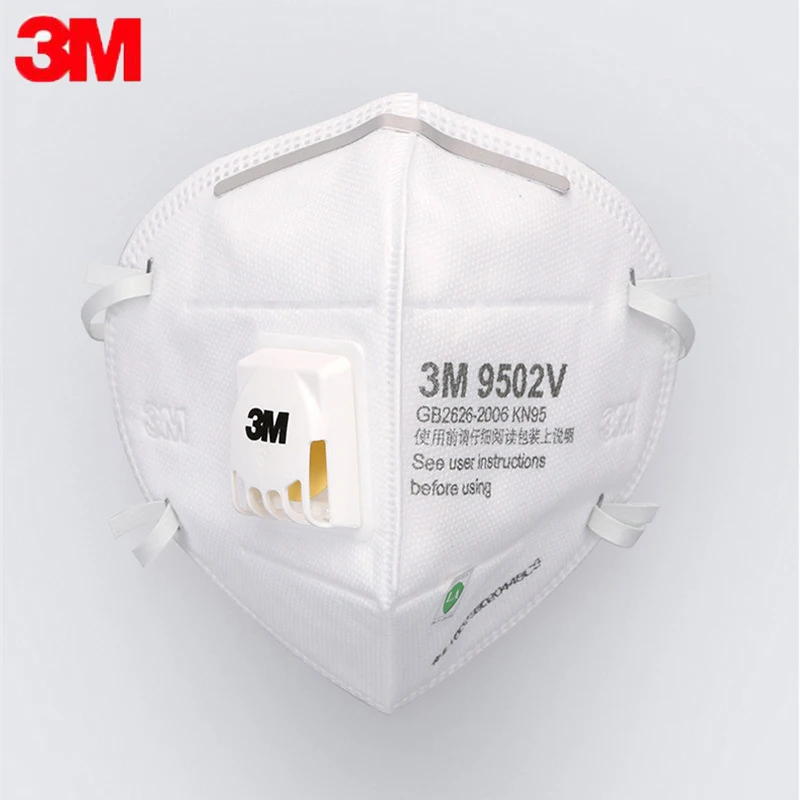 

3M KN95 N95 Mask FFP2 Protective Fold Masks 9501V 9502V 9001V+ With Valve Anti Dust Protective Dustproof PM2.5 Mask