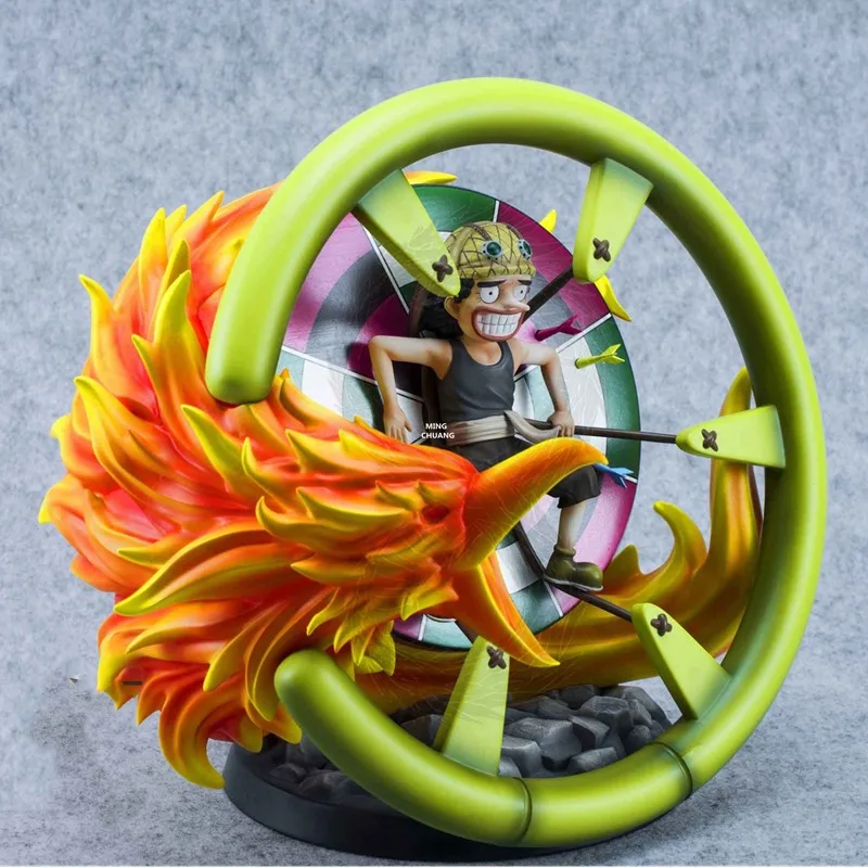 8" One Piece Statue The Straw Hat Pirates Bust Usopp Full-Length Portrait Childhood Ver GK Action Figure Toy BOX 21CM V550