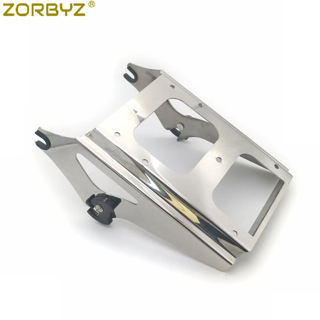 ZORBYZ Motorcycle Chrome Two Up Tour Pak Pack Mount Luggage Rack For Harley Road King Street Glide 2009-2013