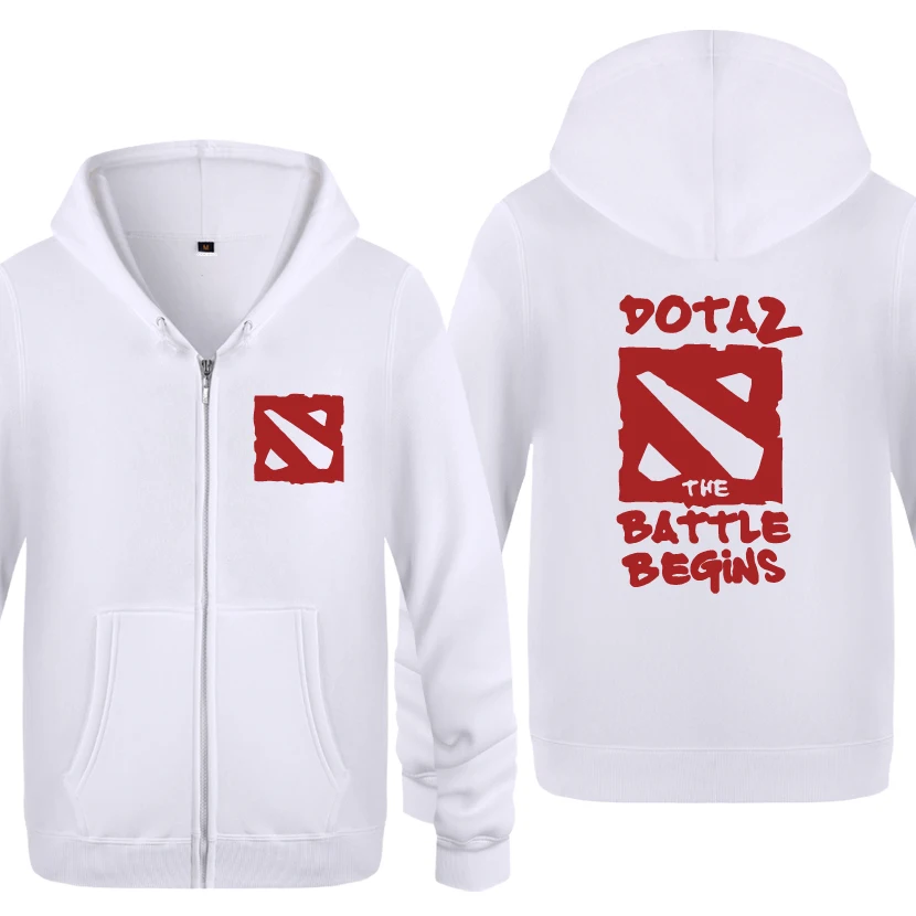 Битва начинается Dota Dota2 игровые худи мужские мужские флисовые кардиганы на молнии толстовки с капюшоном