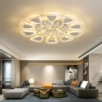

Modern LED Crystal ceiling Lights dimmable living room dining room bedroom study balcony home decoration ceiling lamp