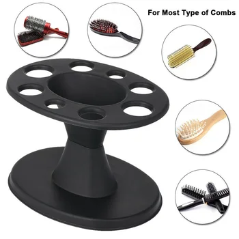 

Comb Storage Stand Hair Roller Organizer Shelf Brushes Holder Styling Tool Salon Practical Display Hairdressing Round Rack Home