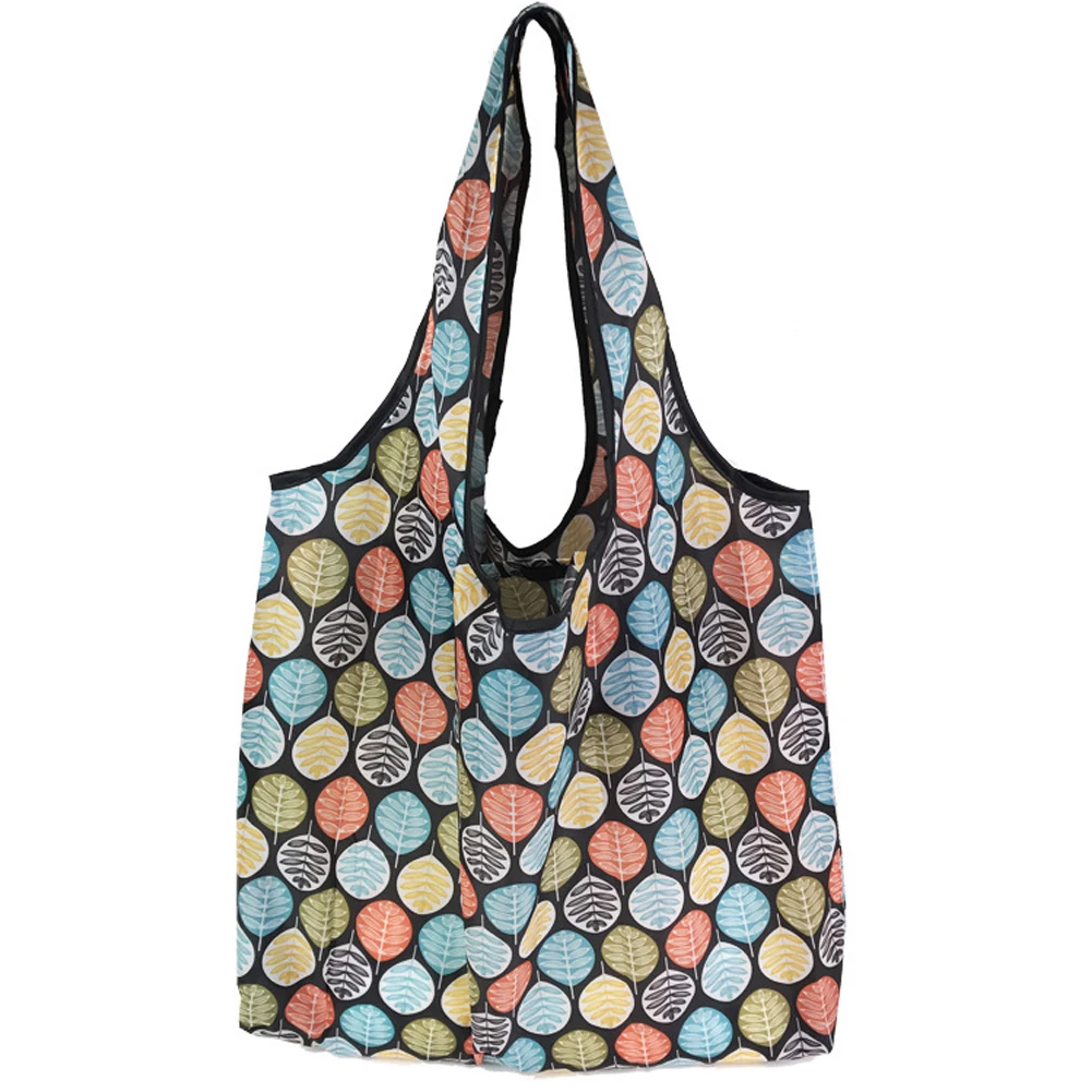 

Anti Tear Grocery Storage Tote Daily Printing Lightweight Travel Wide Strap Shopping Bag Foldable Reusable Home Soft
