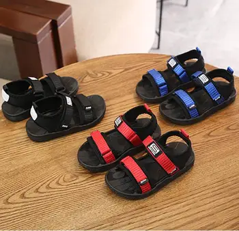 

children's Sandals High quality Kids Shoes Baby Boys Girls Patchwork Summer Beach sport Soft leather Sandals Shoes Sneakers