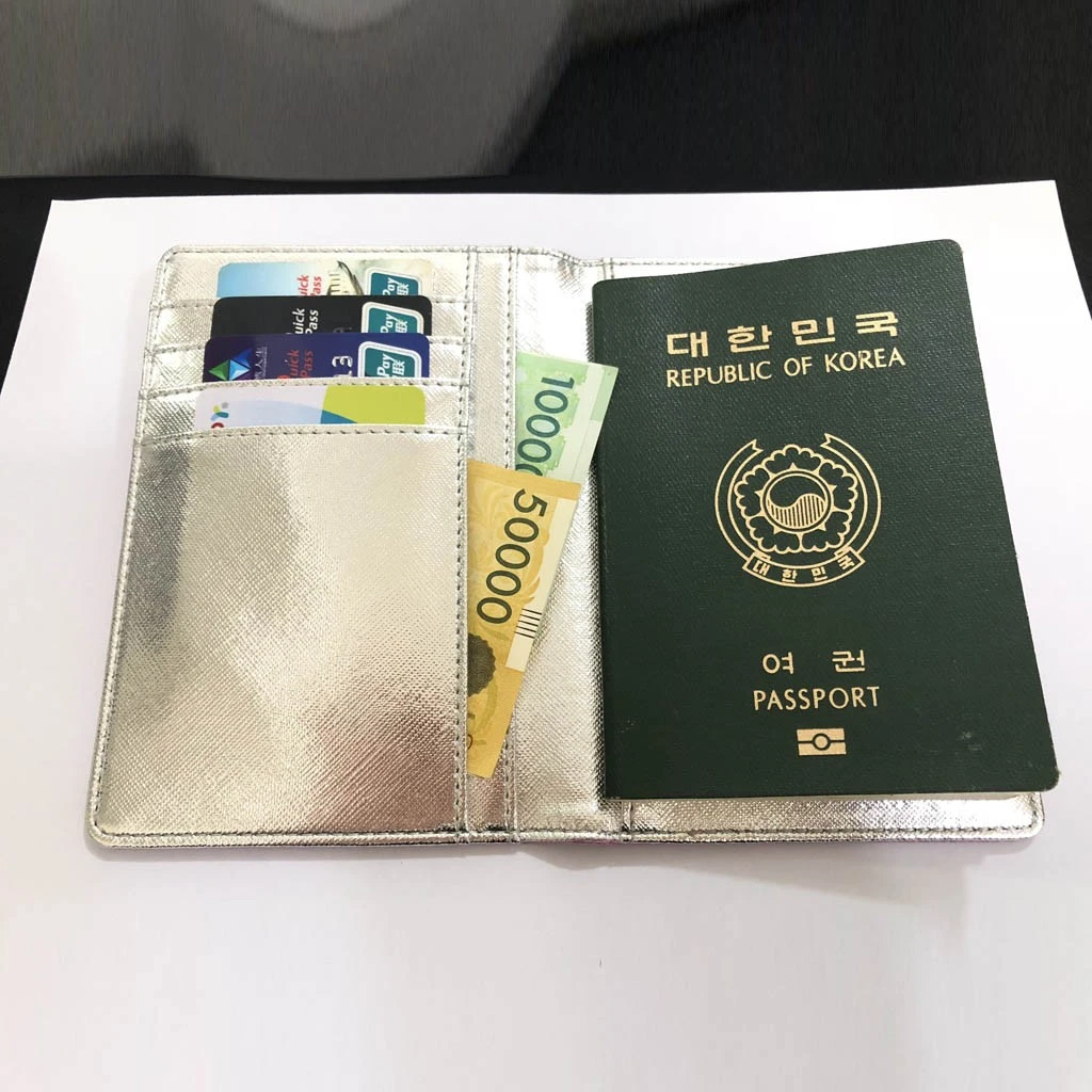 Fashion Trend Women Men ID Credit Card Banquet Letter Card Holder Coin Bag Travel Wallets Holder Double Open 812