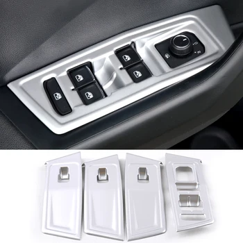 

LHD ABS Inner Door Armrest Window Switch Control Panel Molding Cover Trim Kit For Volkswagen VW T-Roc T Roc 2018 2019