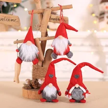 Gnome Рождественский орнамент плюшевые куклы Tomte настольная игрушка Санта праздничные фигурки украшение подарок