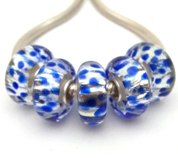 

JGWGT 1260 5X 100% Authenticity S925 Sterling Silver Beads Murano Glass beads Fit European Charms Bracelet diy jewelry Lampwork
