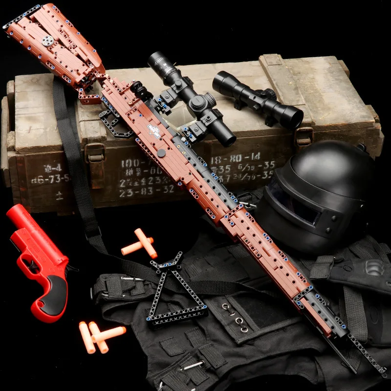 

98 K Stimulate Jedi Chicken Toy Gun Assembled Sniper AK47 Survival Building Blocks Have Effective Grab Set legao