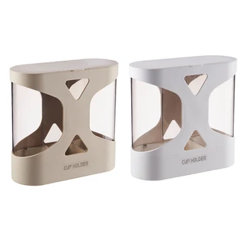 

NEW-Wall Mount Disposable Paper Cup Coffee Cup Dispenser Cup Holder Straw Holder Automatic Drop Cup Taker for Home