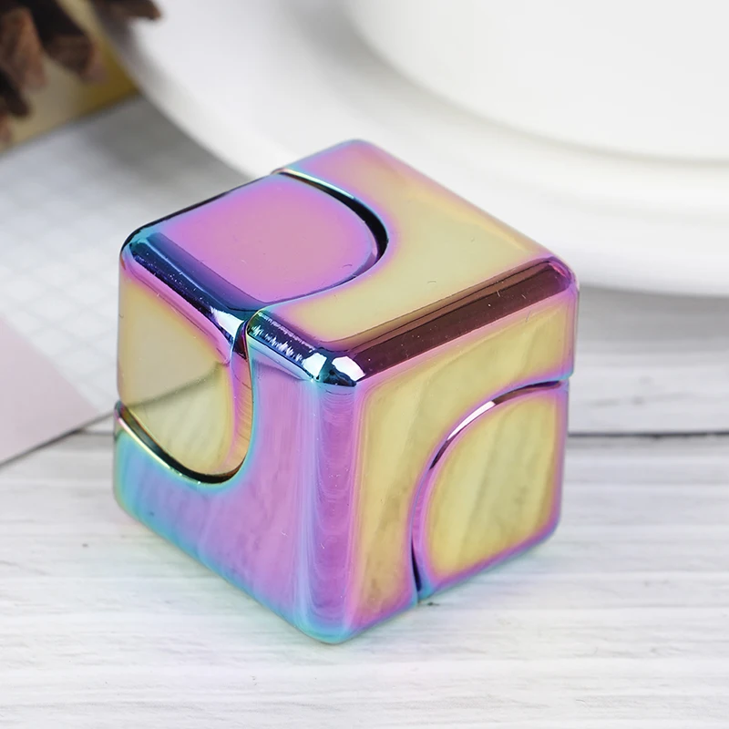 Colorful Spinning Fidget Spinner Stress Relief Toys Metal Hand Spinner Silent Top Finger Spinner Men Women|stress relief cube| - AliExpress