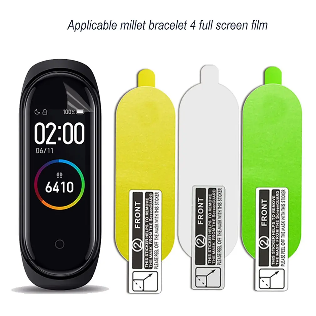 

FOR xiao mi bracelet 4 film HD scratch-resistant explosion-proof TPU water soft film easy to tear pet non-porous film