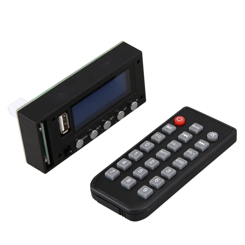 Модуль MP3-плеера с поддержкой Bluetooth 8 ГБ/16 ГБ SD USB Синий светодиодный экран FM 12 В