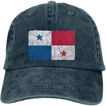 Мужская или женская Регулируемая ВИНТАЖНАЯ ДЖИНСОВАЯ бейсболка, винтажная Панама, флаг, шляпа для папы