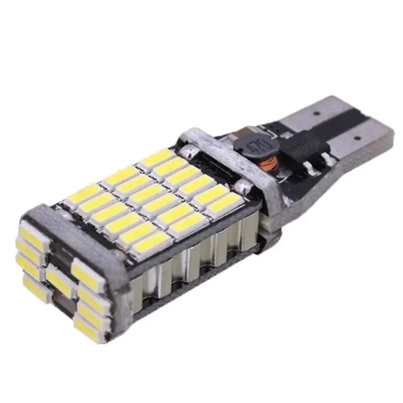 

Universsal T15 W16W 45SMD светодиодный Автомобильный Обратный светильник лампочки Canbus Error Free 4014 указатель поворота использования парковочной лампы DC12V