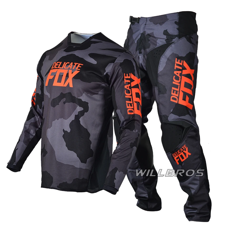 Delicate Fox Conjunto de ropa de Motocross para hombre, Jersey