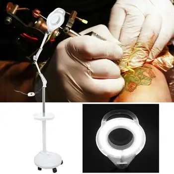 

Permanent Makeup Tatoo Tools 5X LED Facial Magnifying Floor Lamp Magnifier Glass Lens Cold Light EU Plug 220V Tattoo Supplies