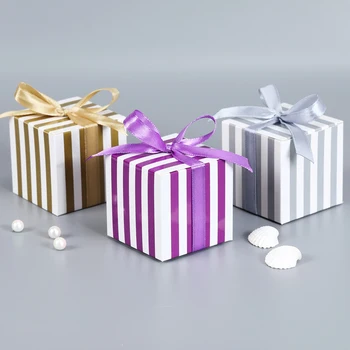 

10Pcs/Bag Candy Box Paper Wedding Favors Travel Paper Gift Packaging Boxes Birthday Baby Shower Party Supplier