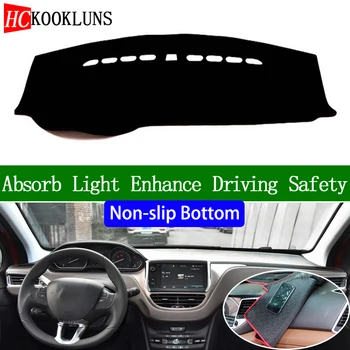 

For Peugeot 2008 2014 2015 2016 2017 2018 Non-slip Bottom Dashboard Cover Car Decals Car Stickers Interior Car Accessories