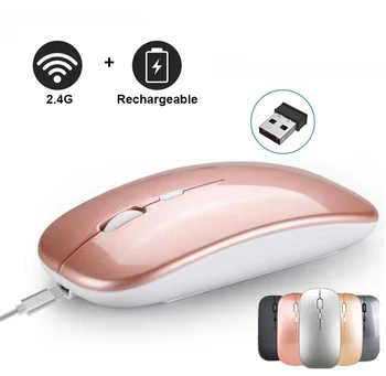 Ratón óptico inalámbrico táctil, receptor USB Delgado, silencioso, ergonómico, mágico, para Apple Mac OS, Windows, ordenador portátil y PC