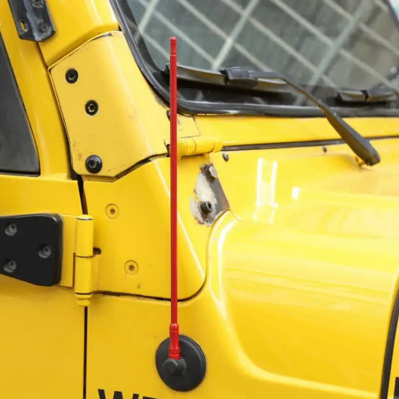 12in Автомобильная радио антенна FM AM сигнал радио антенна мачта для Jeep Wrangler красный цвет