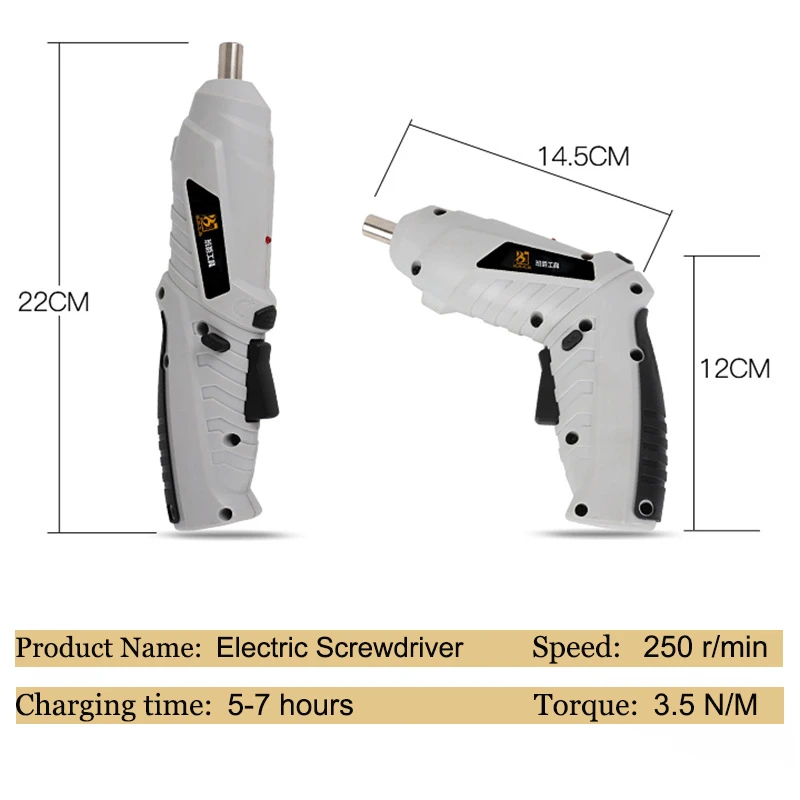 LAMEZIA Mini Motor-driven Multifunction Screw Driver Charging Type Lithium Battery Screwdriver Machine Drill Suit