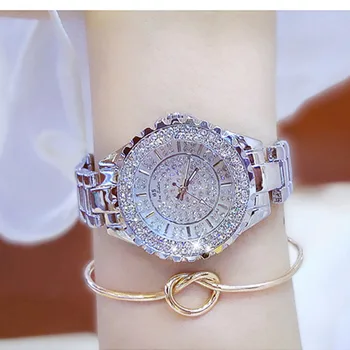 

New Hot Selling 2019 Fashion Chain Quality Crystal Watch for Women Fashion&Casual Chronograph Hardlex Round Dial Bracelet Clasp