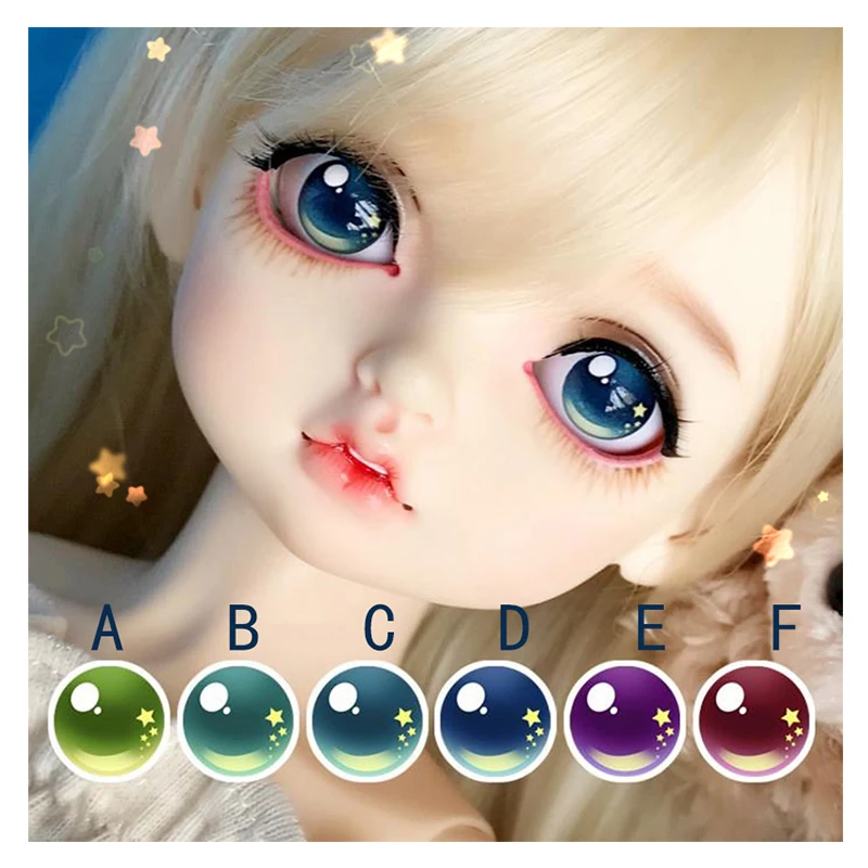 

BJD eyes 10mm-16mm-24mm doll eyes with metallic effect for 1/8 1/6 1/4 1/3 BJD SD DD doll accessories pressure eyes