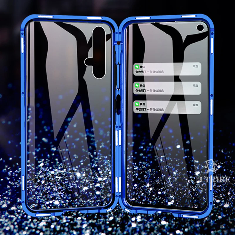 Роскошные магнитные поглощающие металлические чехлы книжки для Huawei Honor 20 20i 20Pro Lite