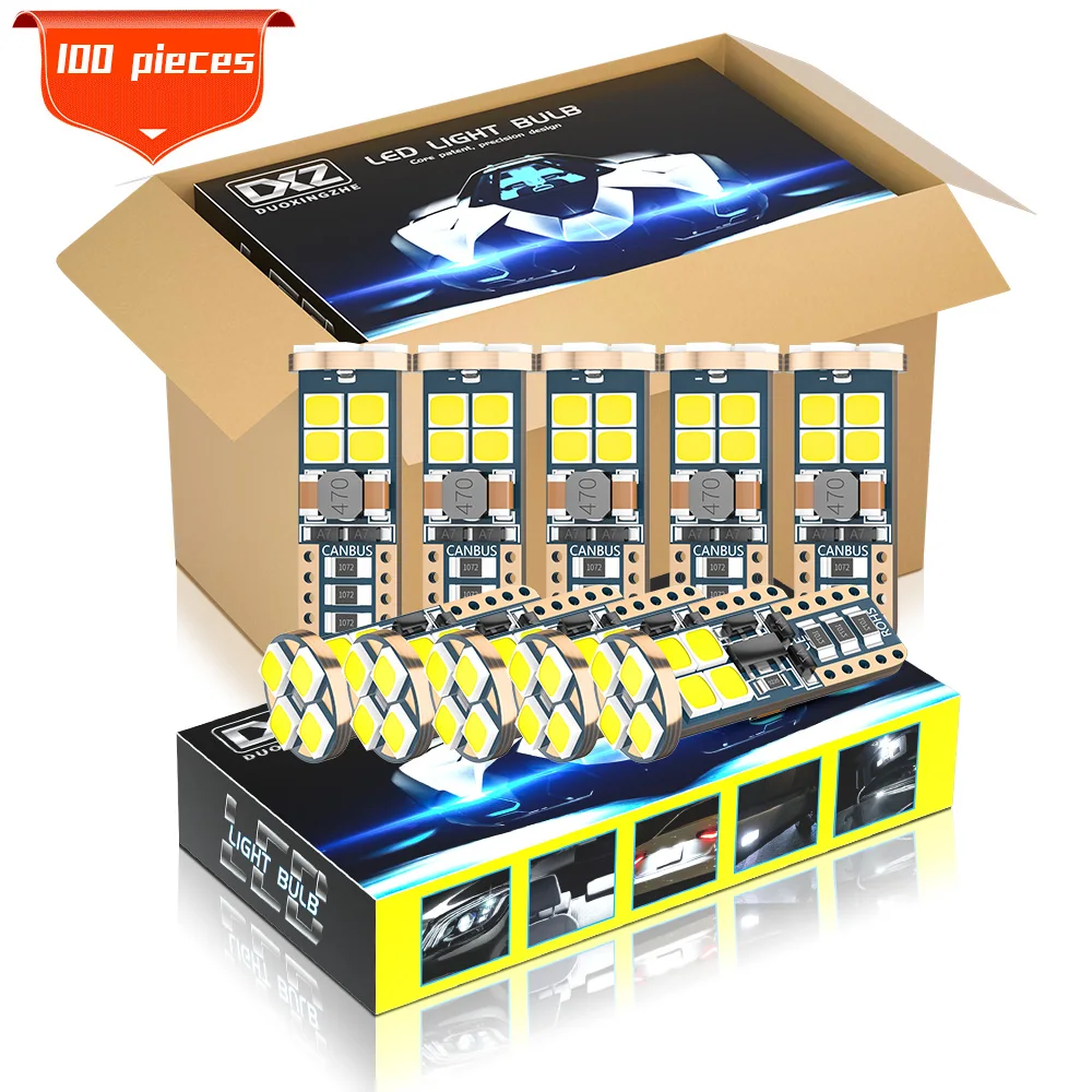 DXZ 100 шт. Canbus W5W T10 светодиодный ные лампы 12 SMD В/24 В 6500 к белый 194 168 Автомобильный Интерьер Карта купольные огни