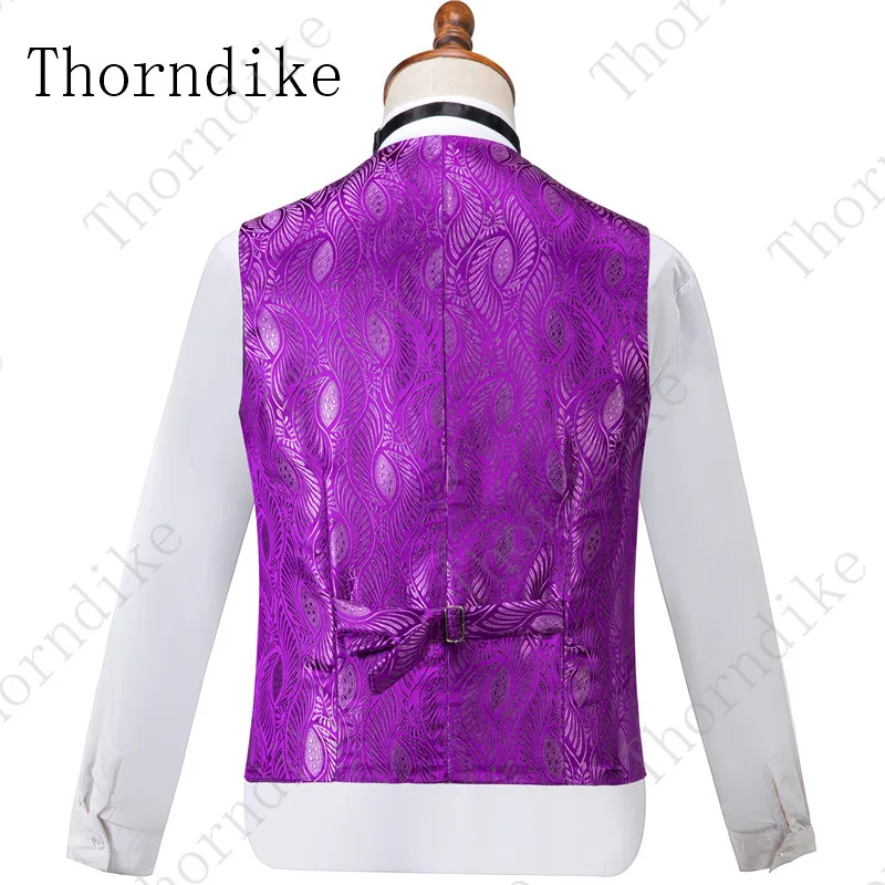 Thorndike, мужские костюмы, синий цветочный костюм, мужские свадебные смокинги, мужские вечерние костюмы на выпускной, обычные, Terno Masculino(пиджак+ жилет+ брюки