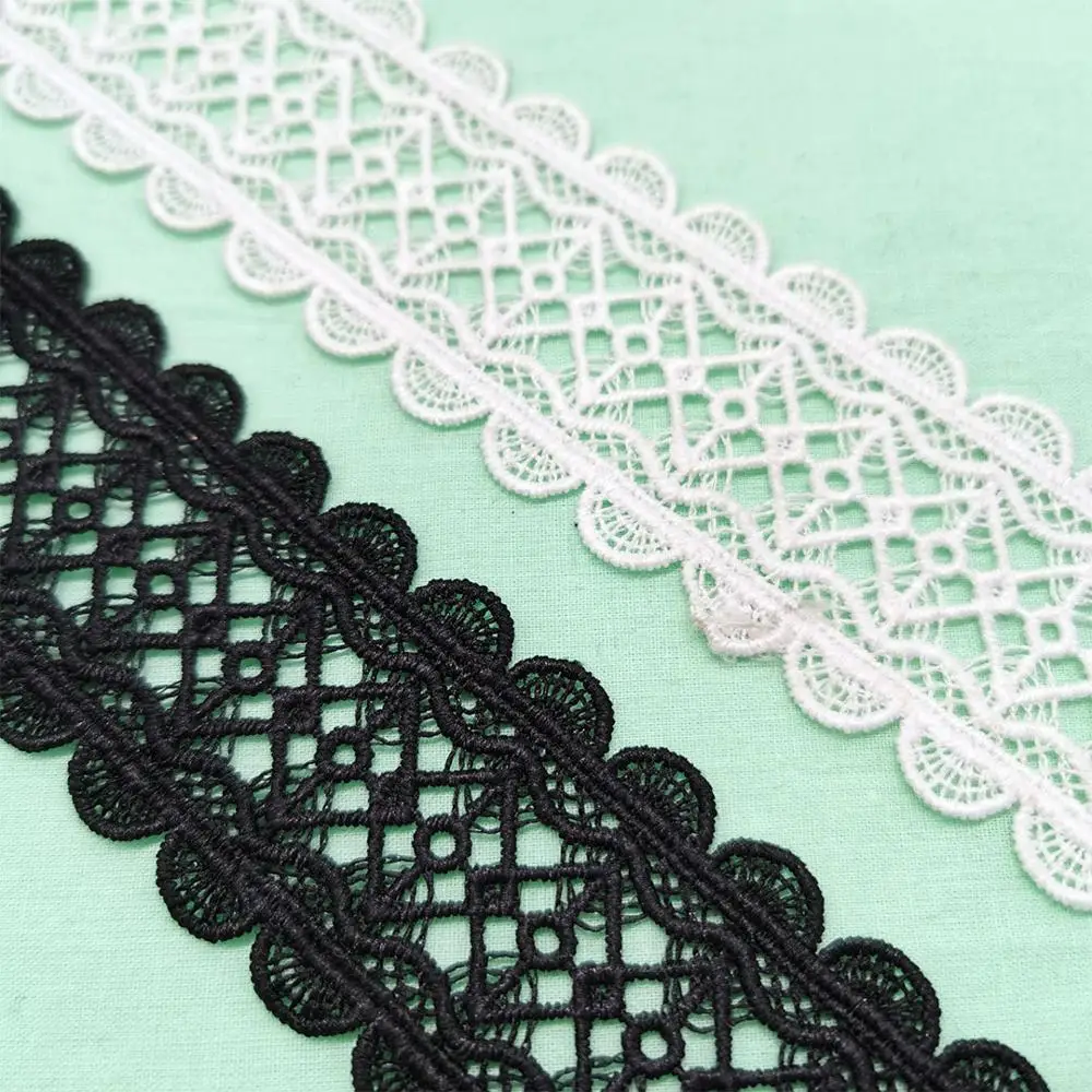 

Non-elastic lace lace 4.5CM hollow water-soluble lace embroidery computer embroidery factory Shantou