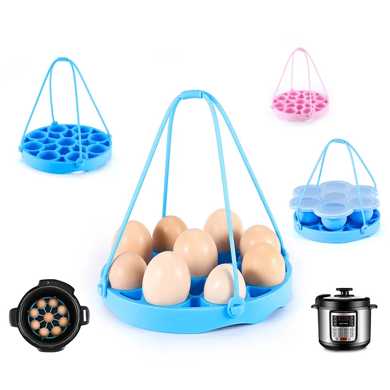 

Egg Steaming Tray Stand Pressure Cooker Sling For Instant Pot Multifunctional Silicone Egg Steamer Rack Insulation Pad